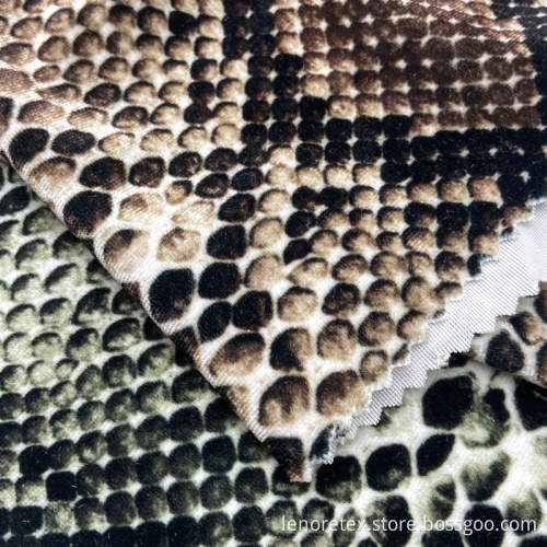 Digital Print Knit Polyester Stretch Korean Velvet Fabric